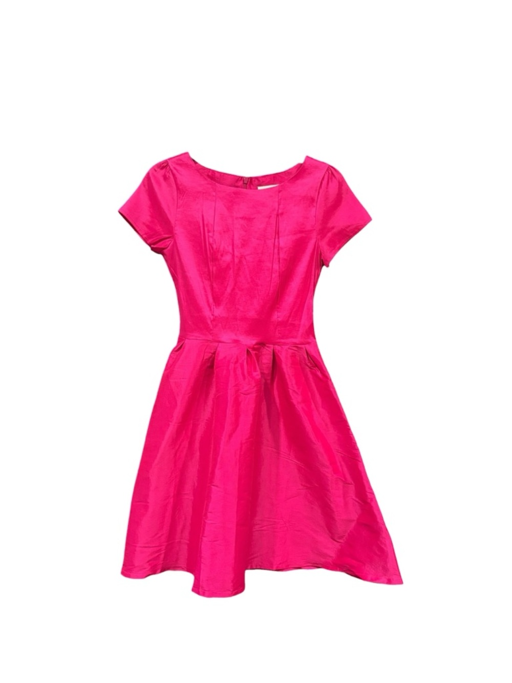 Shabby Apple Hot Pink Fit Flare Party Dress Short Sleeve M size 2 Z8